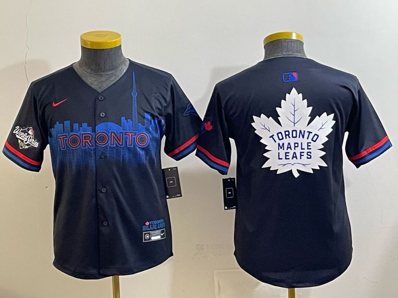 Youth 2025 Toronto Blue Jays Blank black Joint Name Nike MLB Jersey 09
